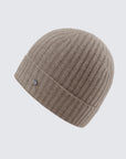 Women's 100% Pure Cashmere Ribbed Cuff Beanie