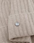 Women's 100% Pure Cashmere Ribbed Cuff Beanie