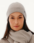Women's 100% Pure Cashmere Ribbed Cuff Beanie