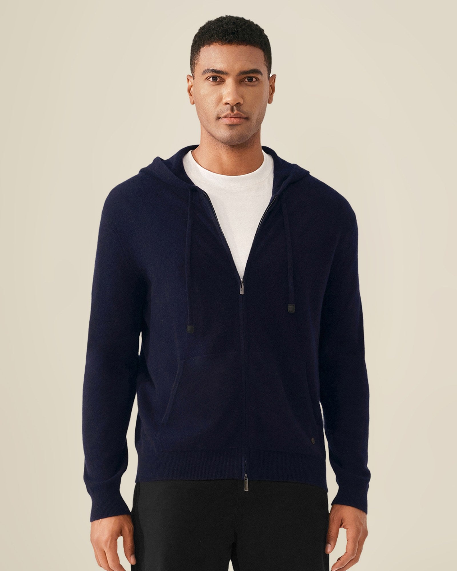 Men's 100% Pure Cashmere Zip Up Hoodie