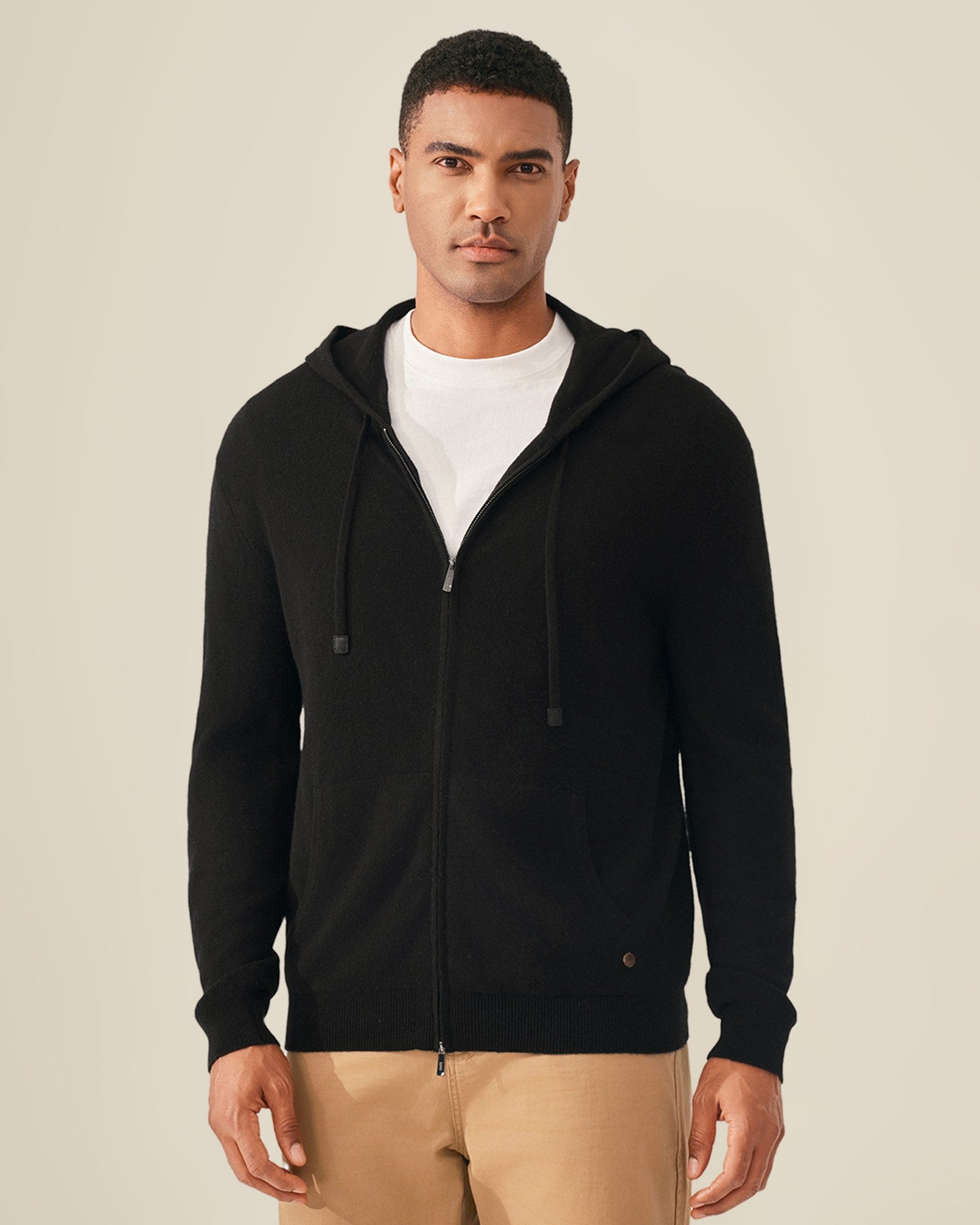 Men's 100% Pure Cashmere Zip Up Hoodie