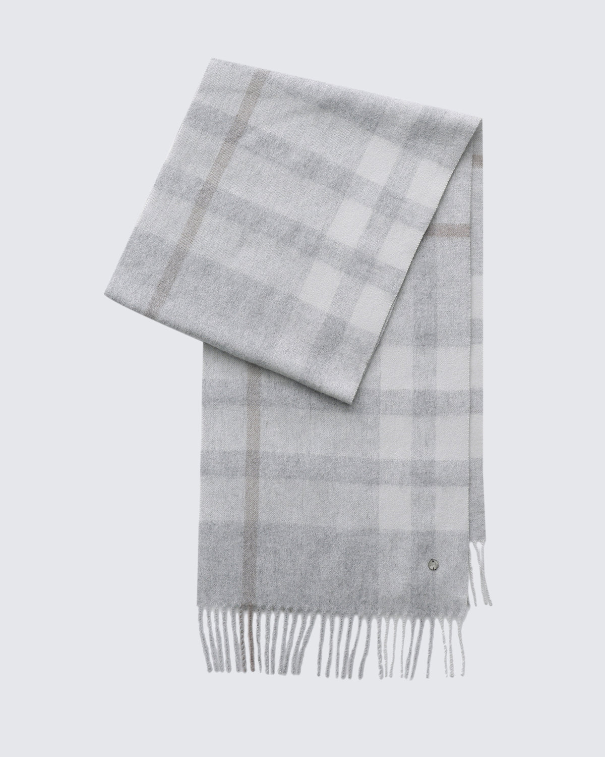 100% Pure Cashmere Brushed Check Scarf