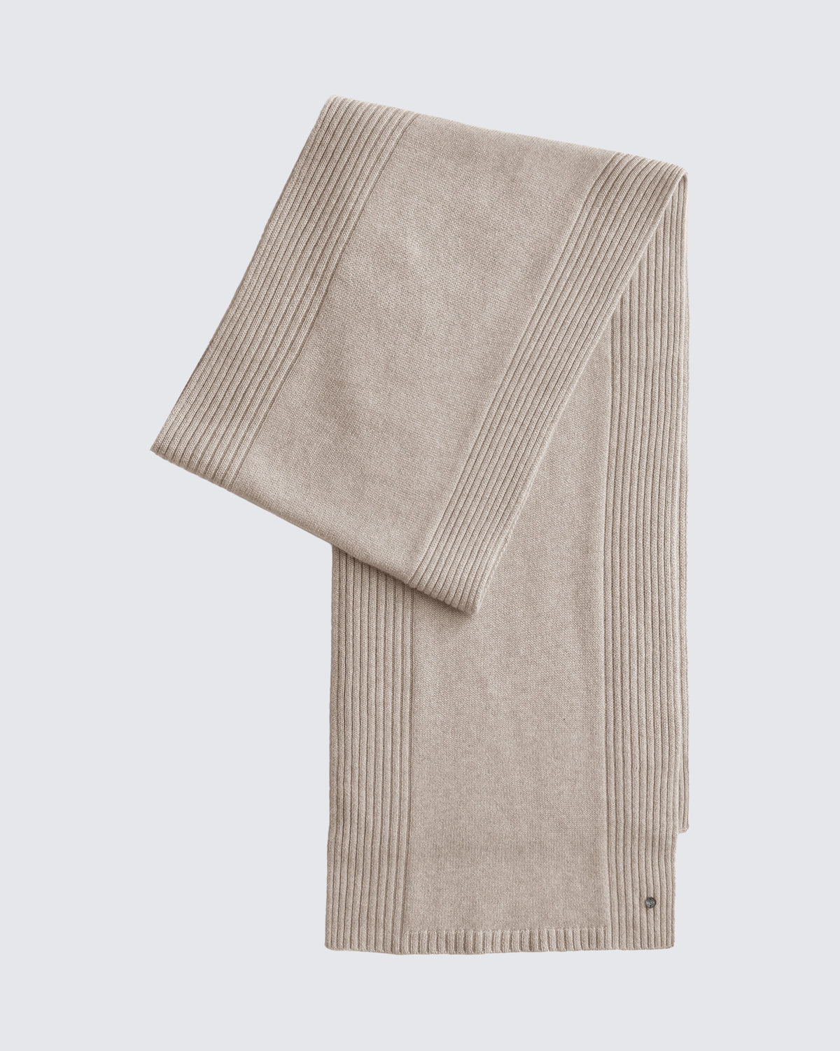 Women's 100% Pure Cashmere Ribbed Scarf