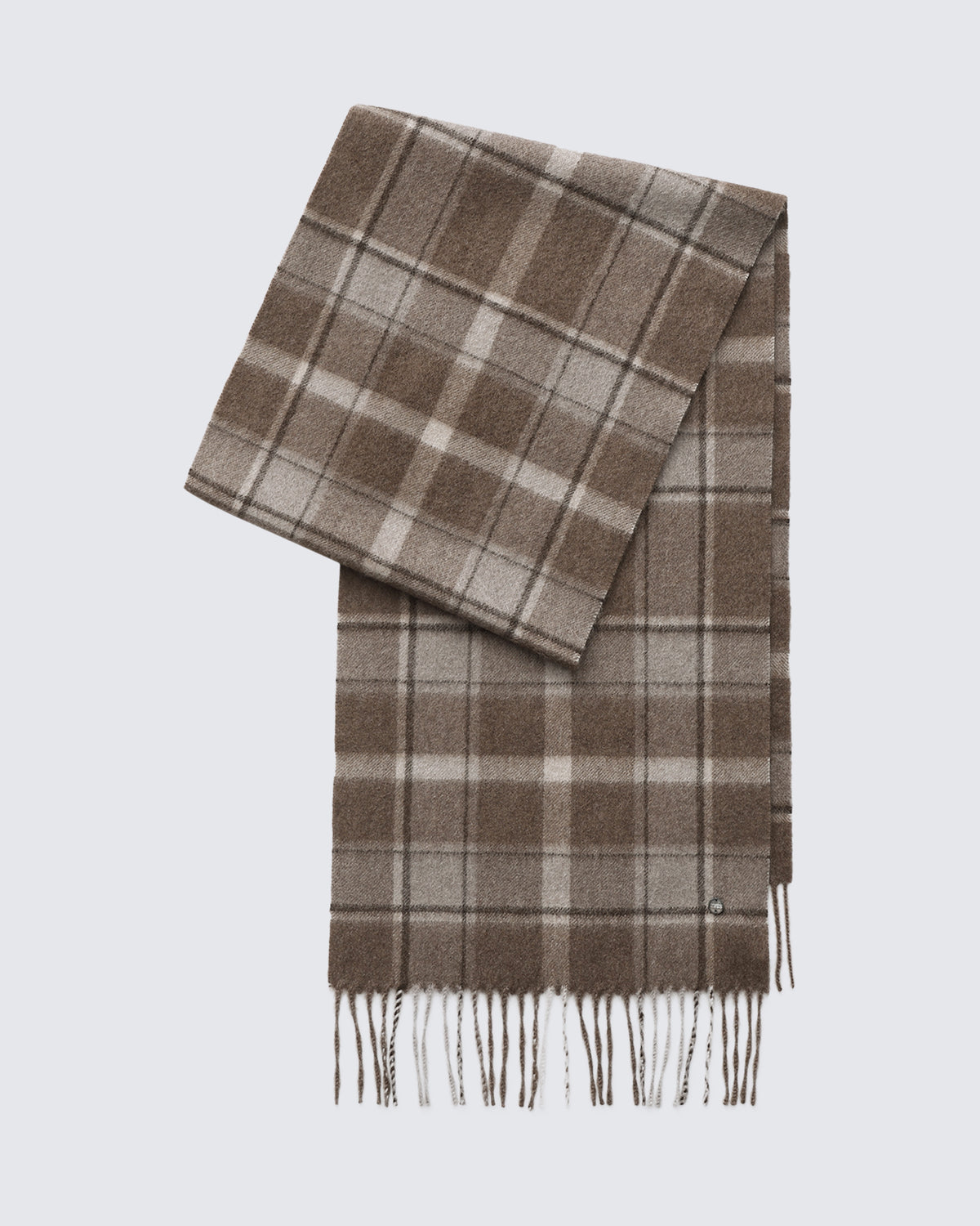 100% Pure Cashmere Brushed Check Scarf