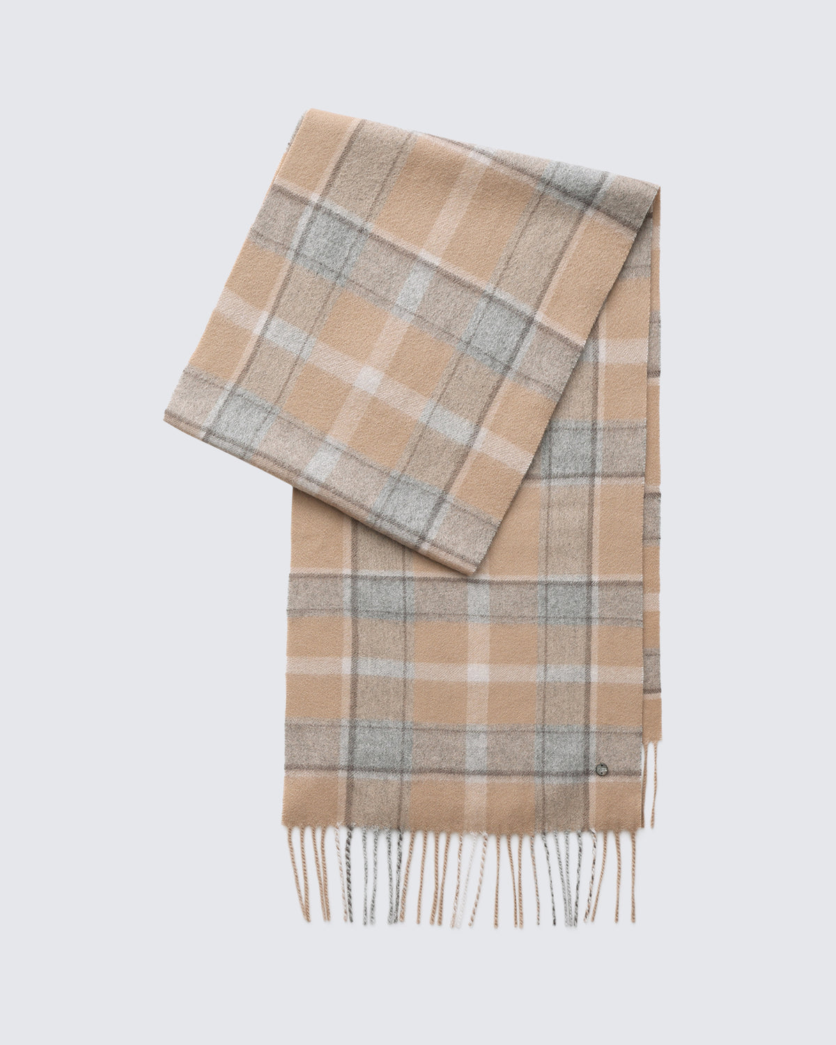100% Pure Cashmere Brushed Check Scarf