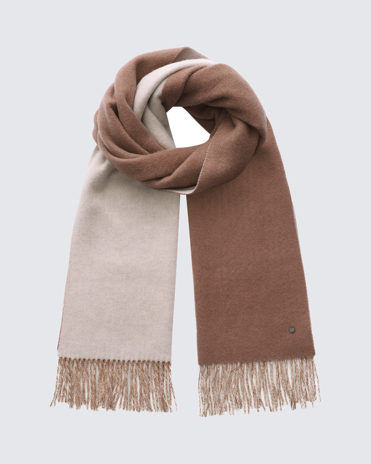 100% Pure Cashmere Double-Layer Brushed Scarf