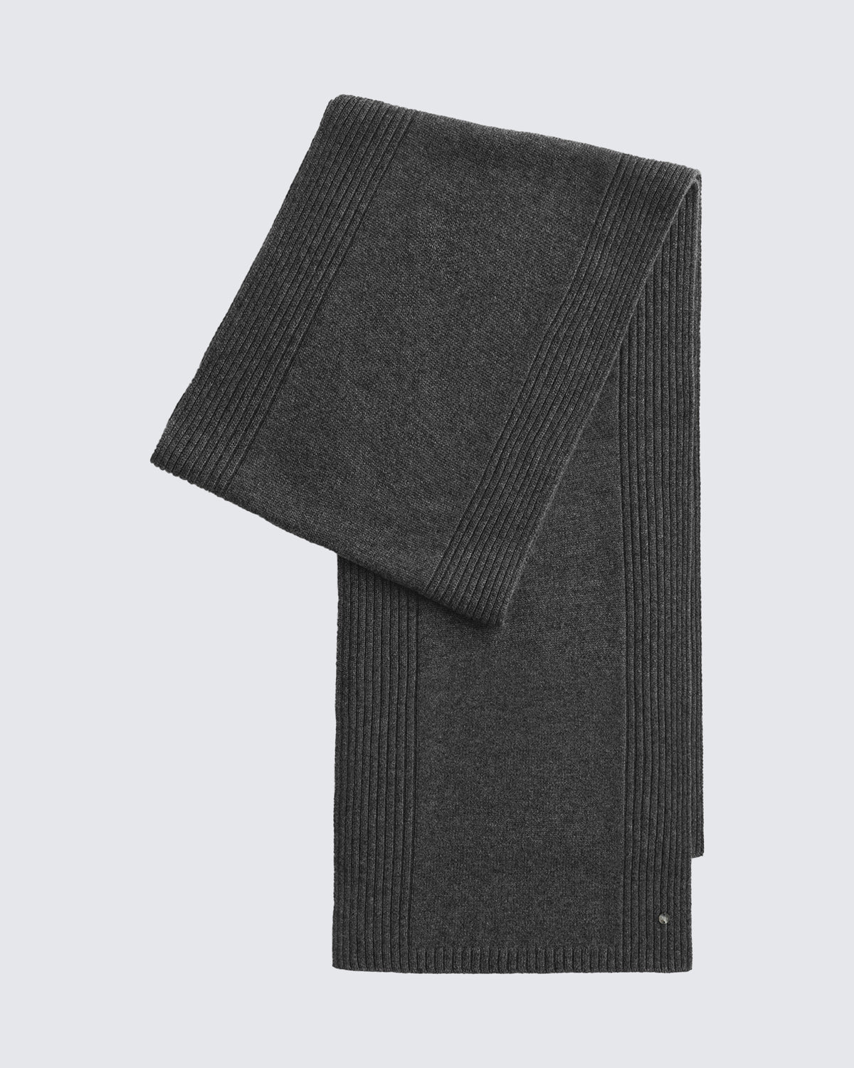 Women's 100% Pure Cashmere Ribbed Scarf