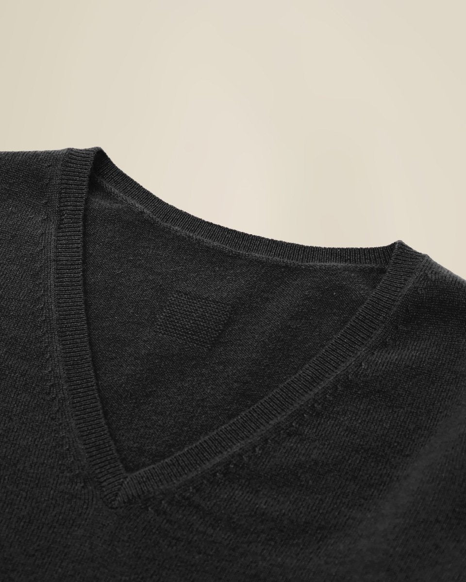 100% Cashmere Classic V - Neck Sweater