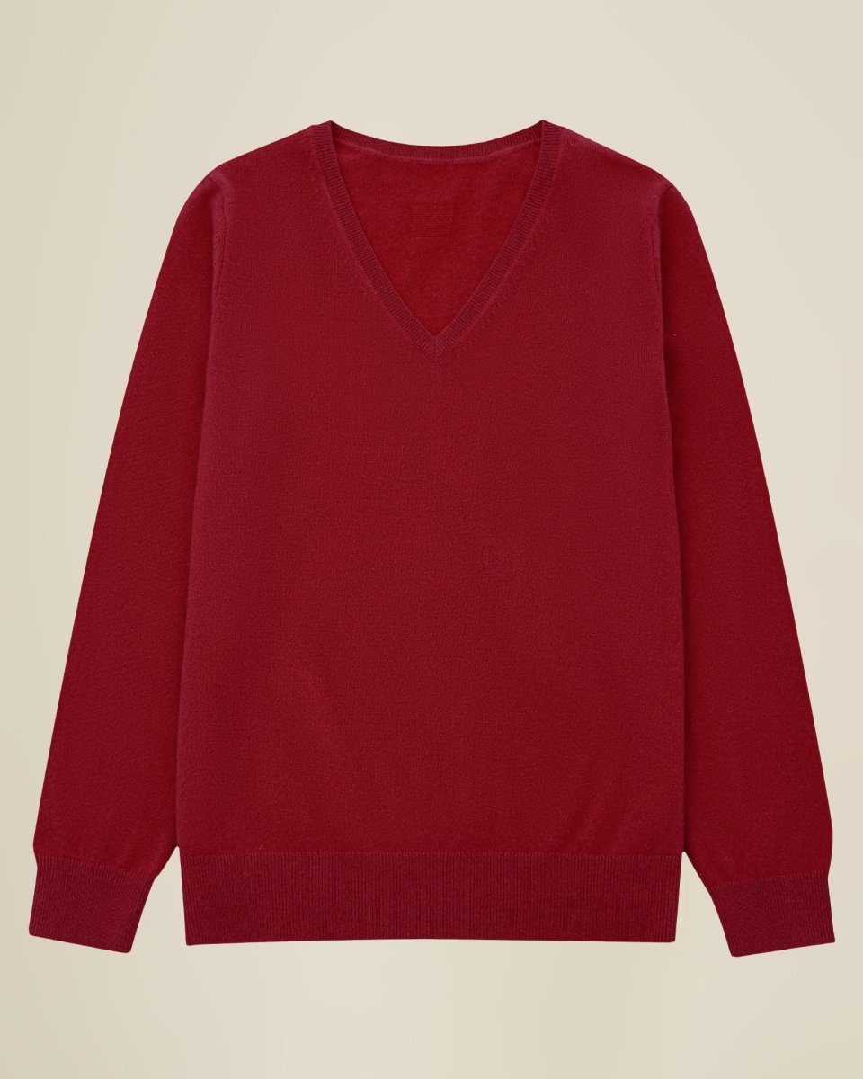 100% Cashmere Classic V - Neck Sweater