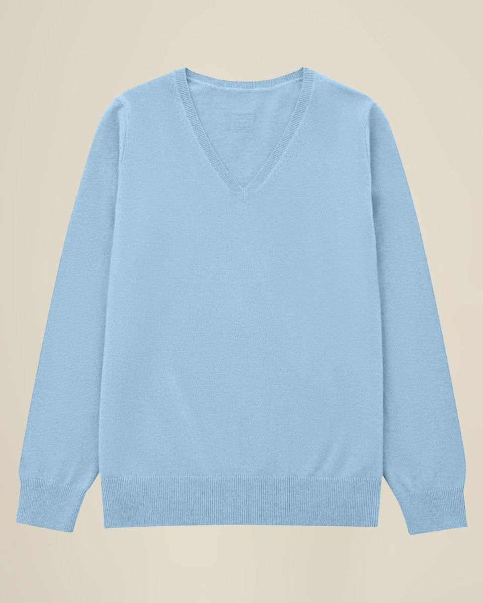 100% Cashmere Classic V - Neck Sweater