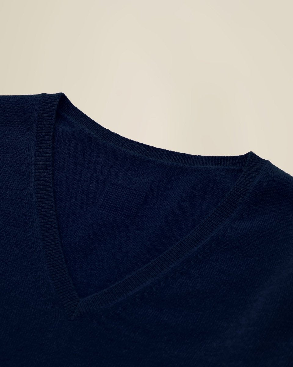 100% Cashmere Classic V - Neck Sweater
