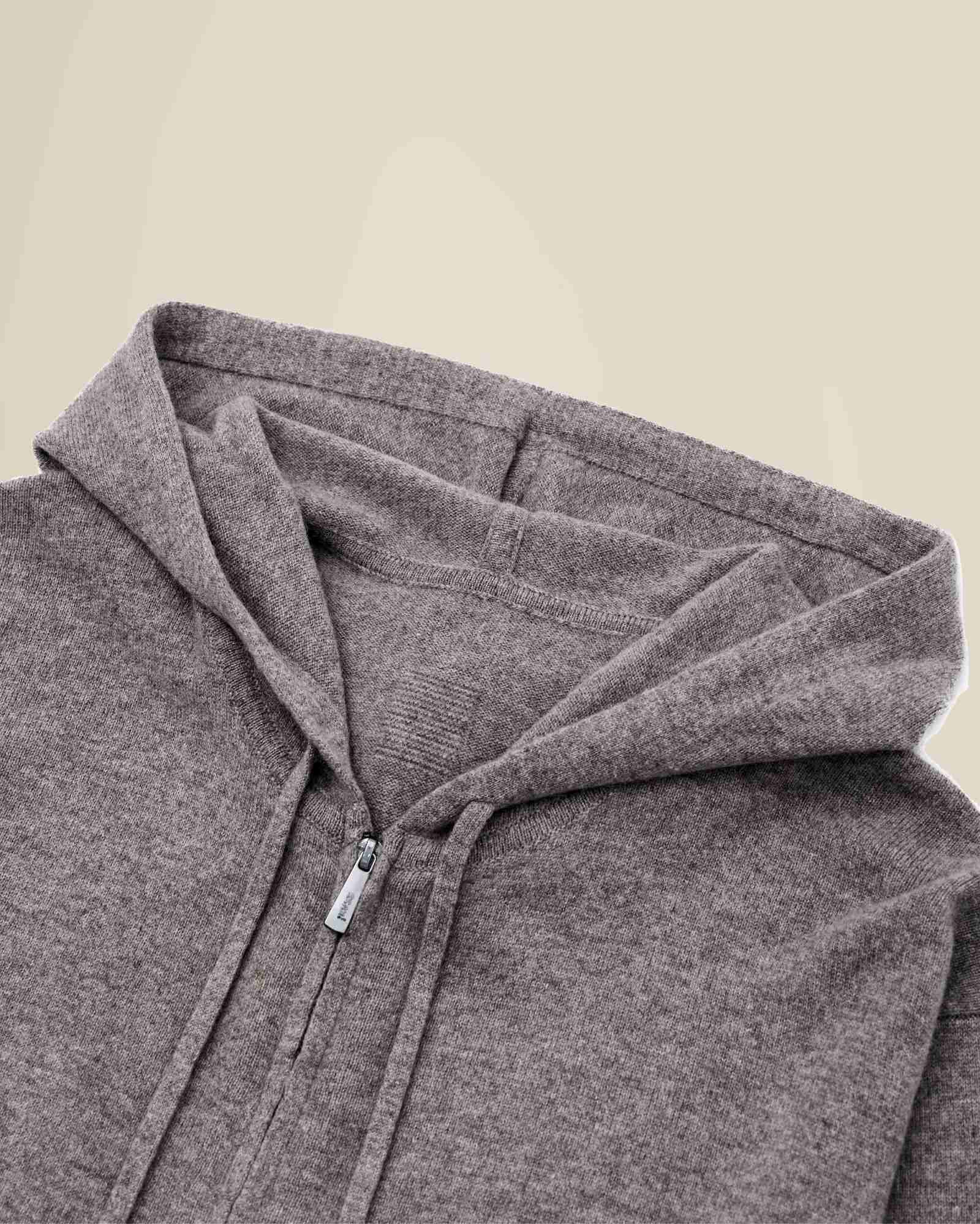 Men's 100% Pure Cashmere Zip Up Hoodie