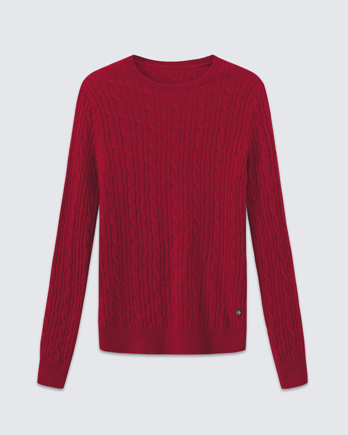 Women's 100% Pure Cashmere Cable Knit Crew Neck Sweater