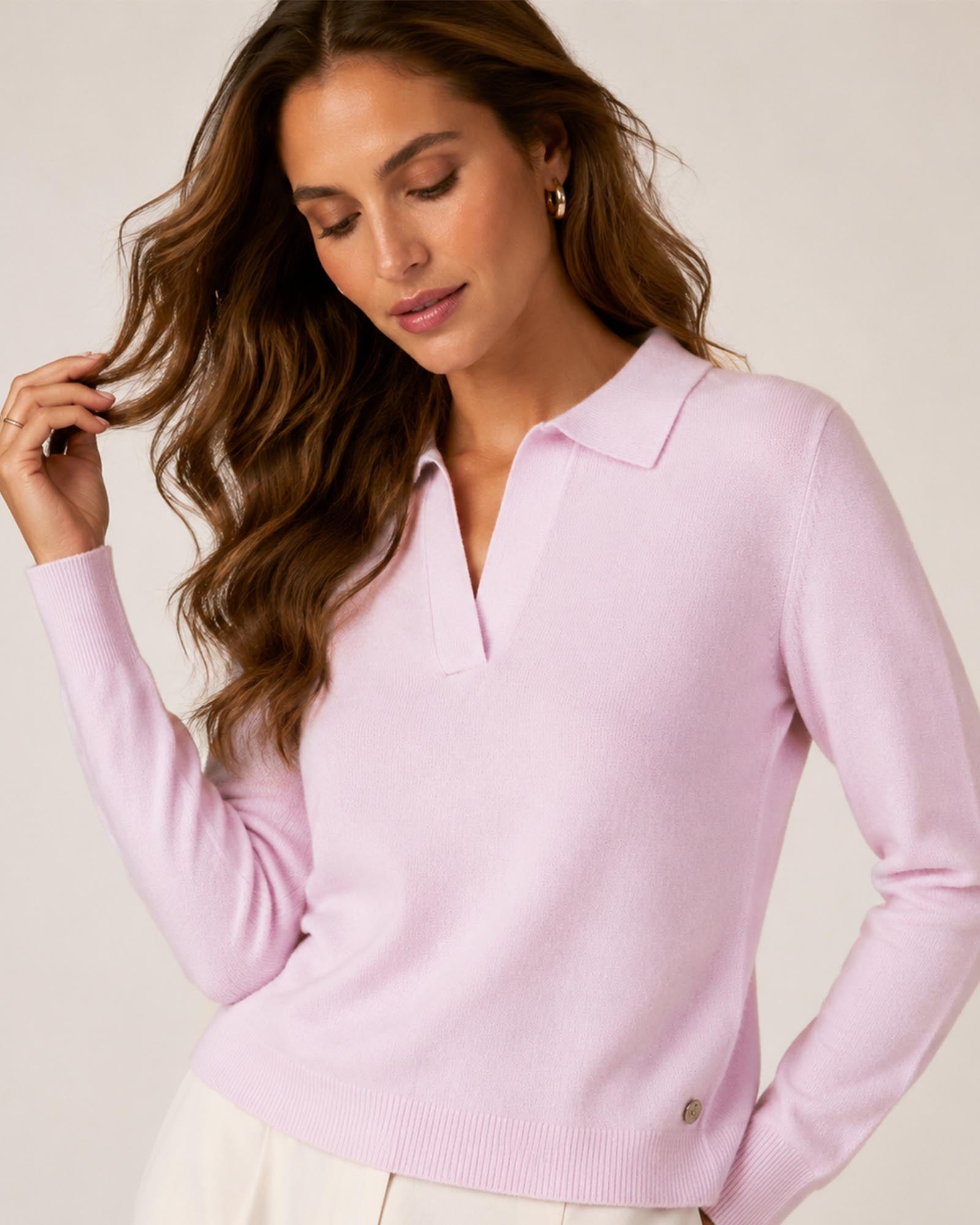 Ultra Soft Cashmere Polo Neck Sweater