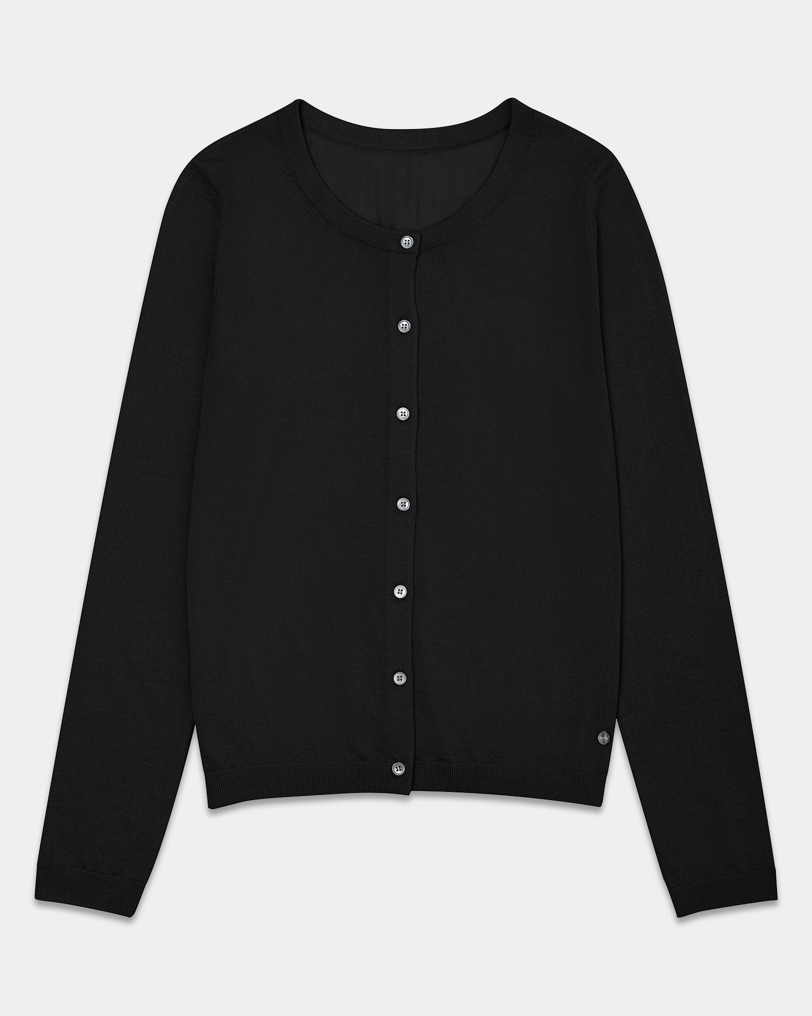 Lightweight Cashmere Silk Crew Cardigan
