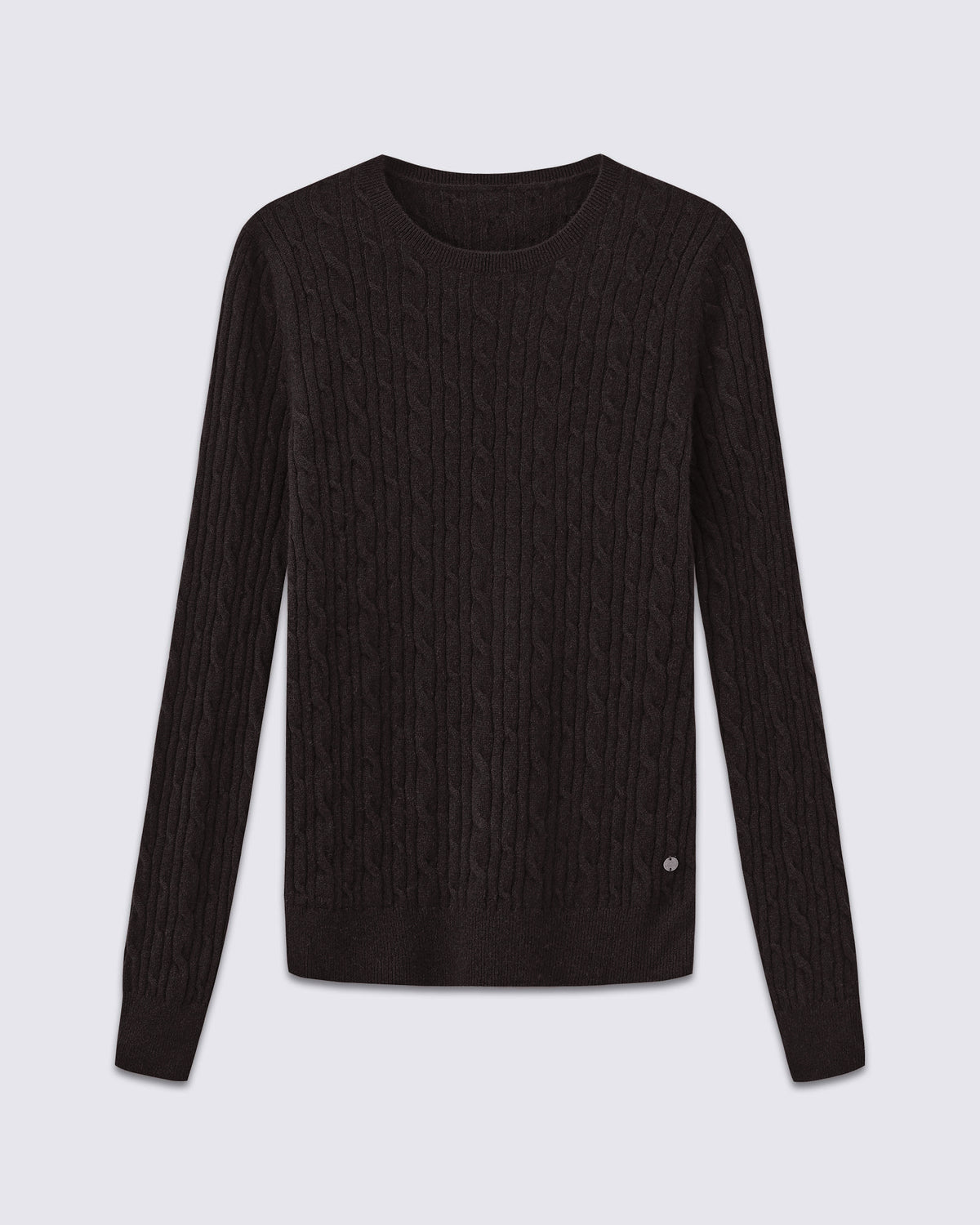 Women's 100% Pure Cashmere Cable Knit Crew Neck Sweater