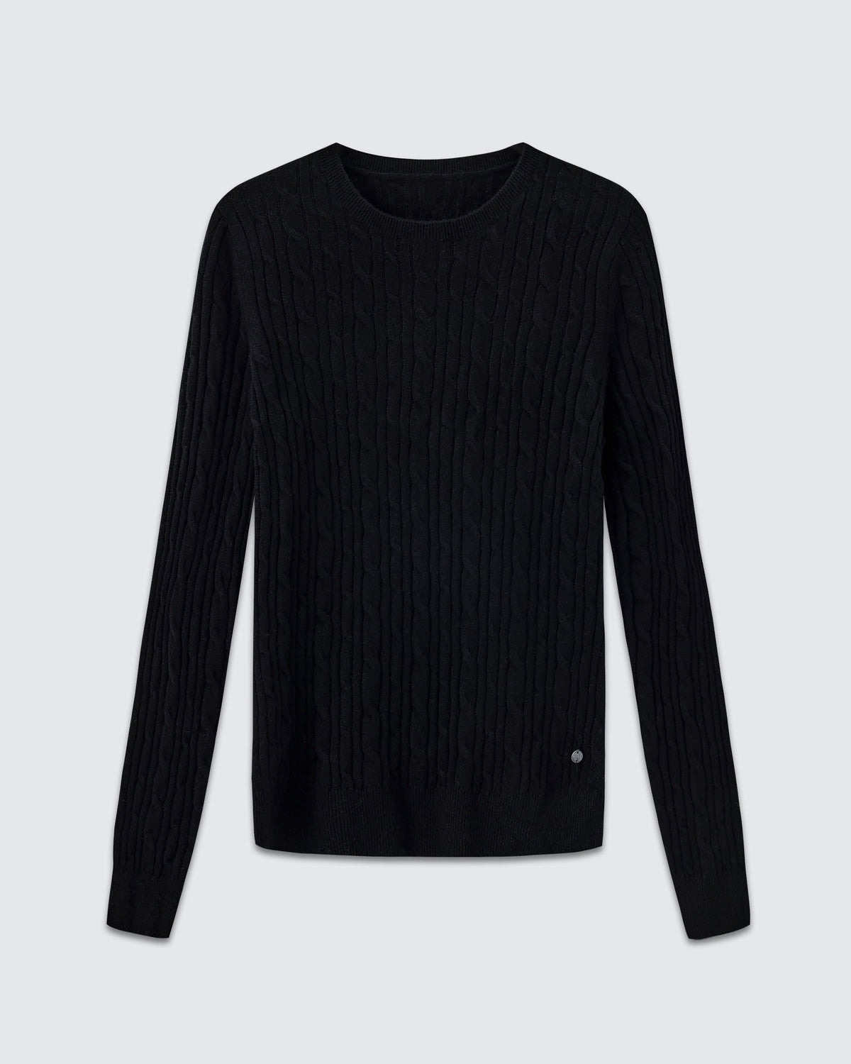 Women's 100% Pure Cashmere Cable Knit Crew Neck Sweater