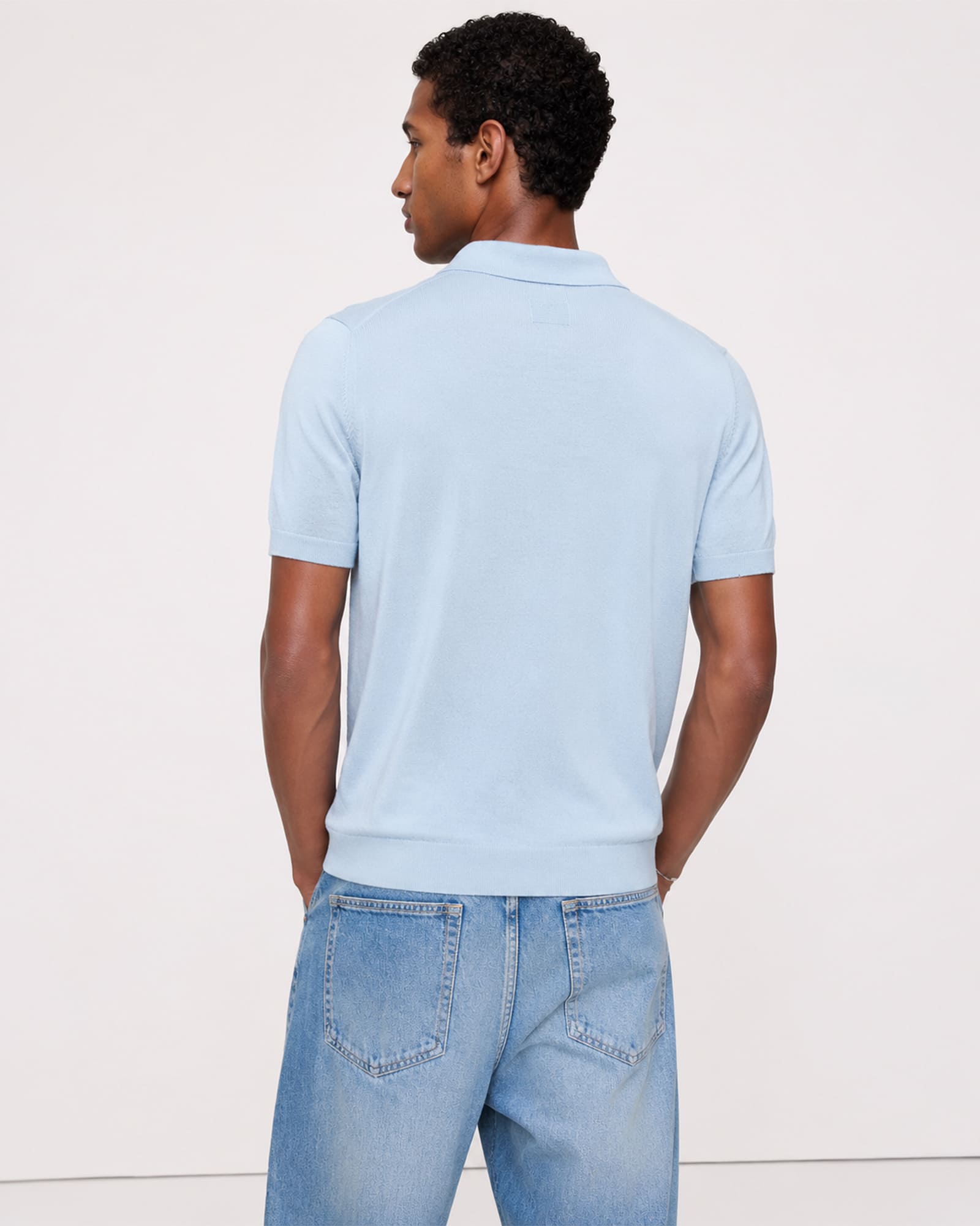 Breathable Pima Cotton Cashmere Polo Shirt