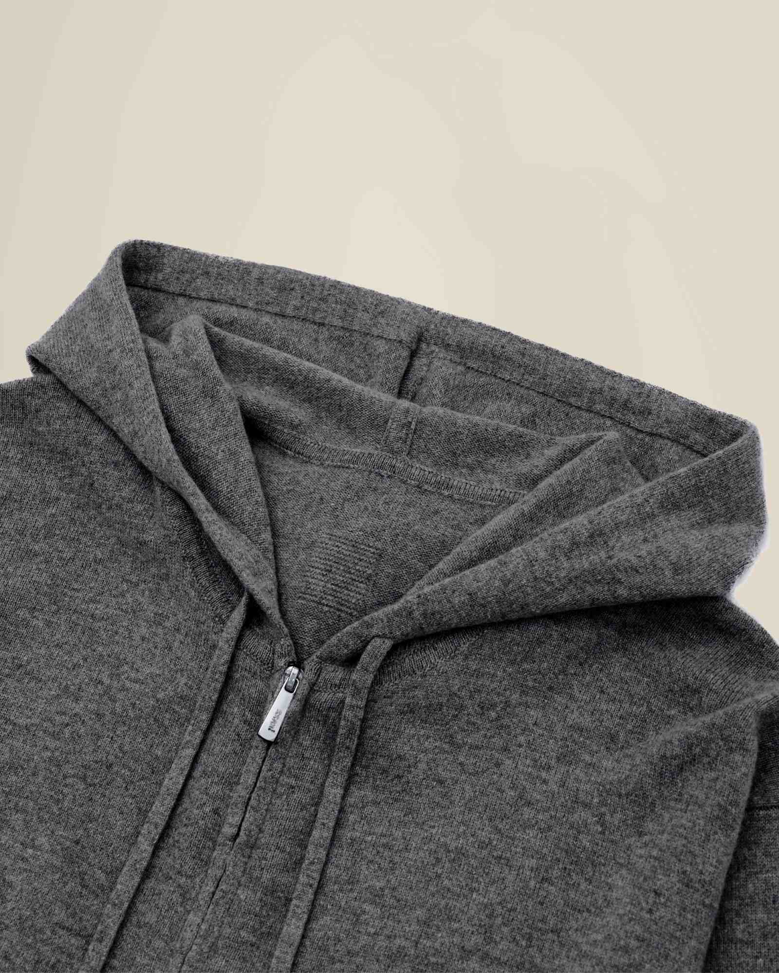 Men's 100% Pure Cashmere Zip Up Hoodie
