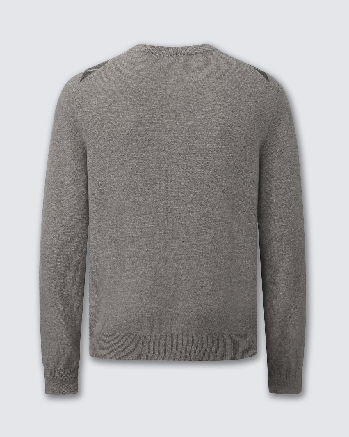 Men's 100% Cashmere Argyle Crew Neck Sweater