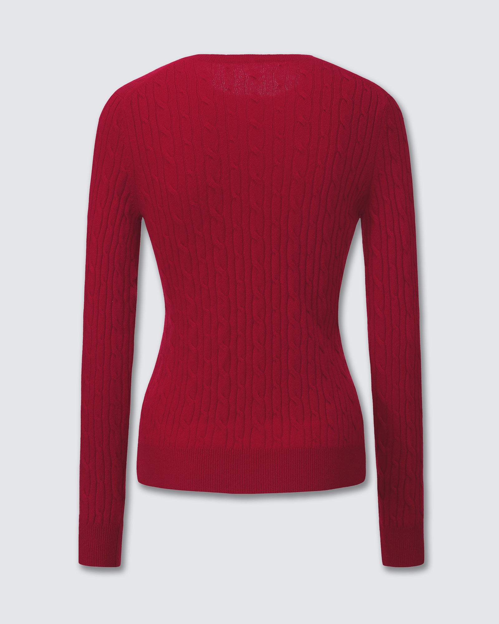 Women's 100% Pure Cashmere Cable Knit Crew Neck Sweater