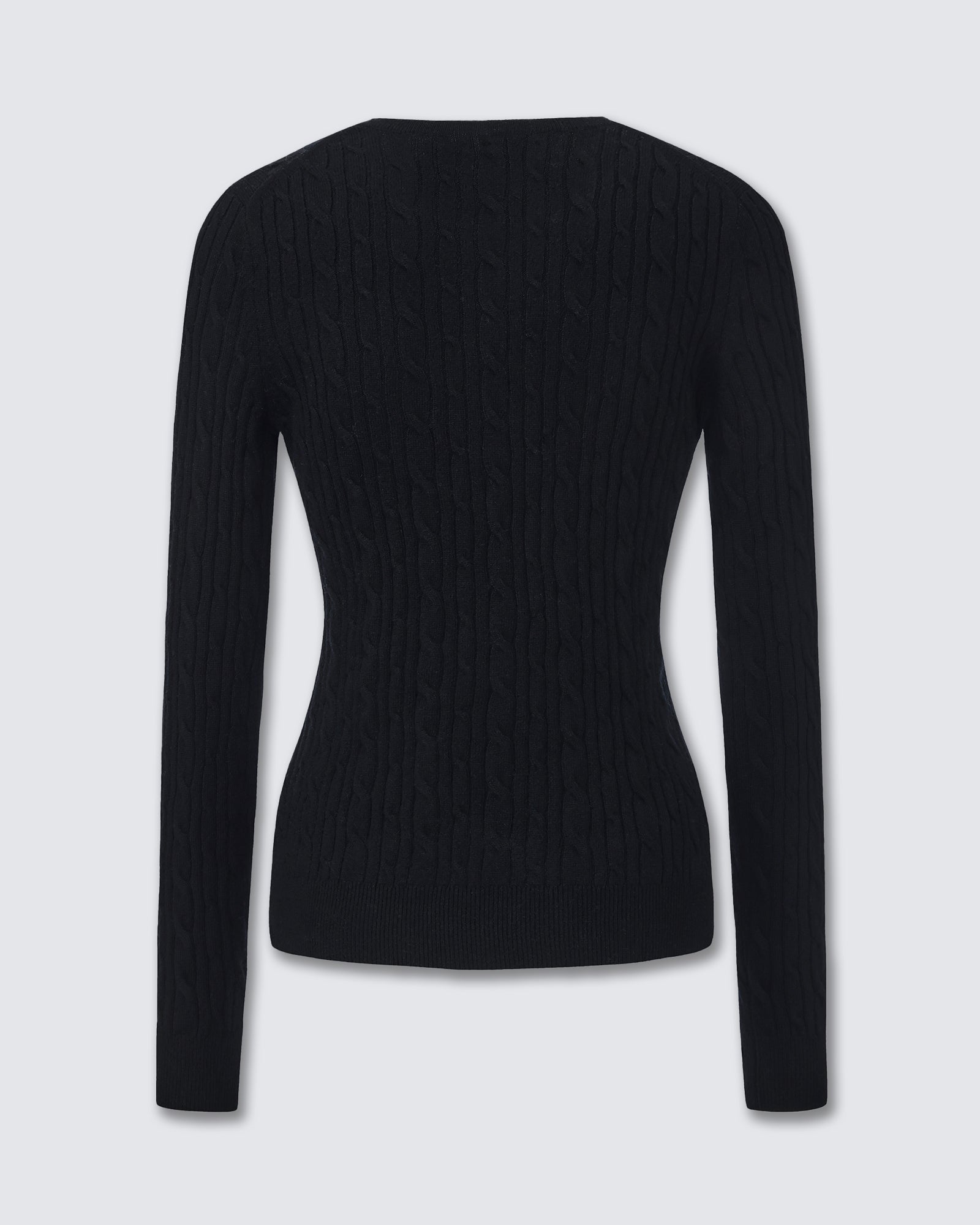 Women's 100% Pure Cashmere Cable Knit Crew Neck Sweater