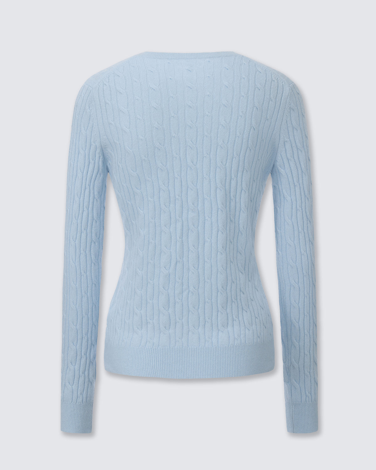 Women's 100% Pure Cashmere Cable Knit Crew Neck Sweater