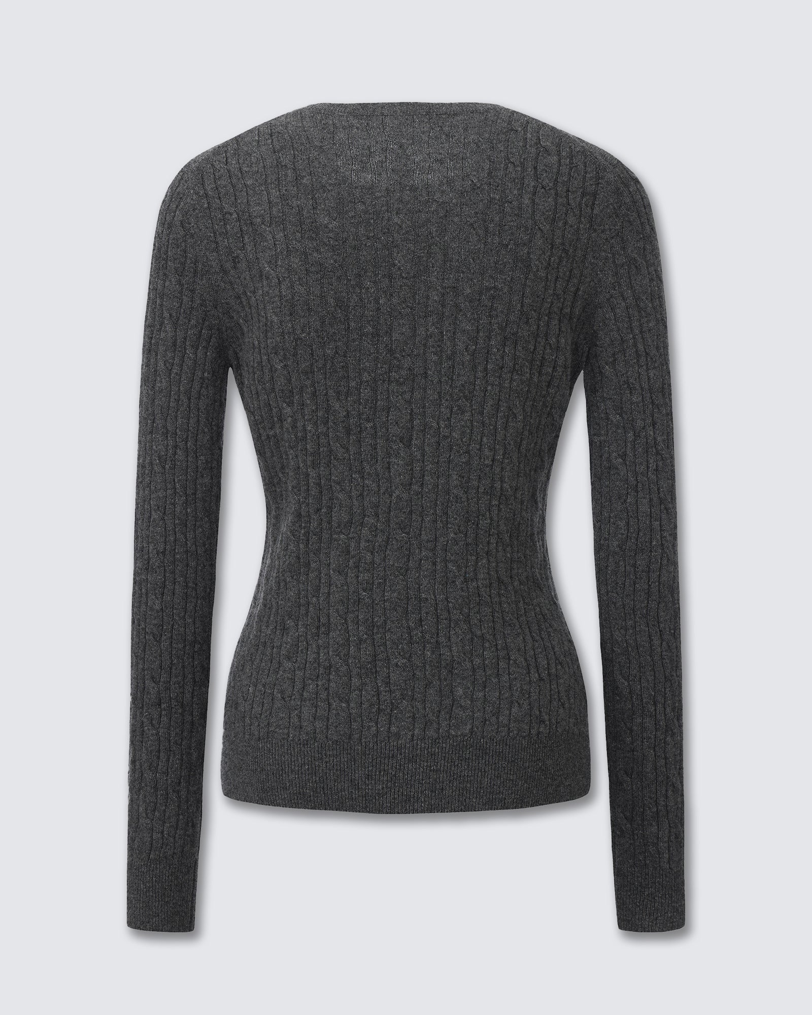 Women's 100% Pure Cashmere Cable Knit Crew Neck Sweater