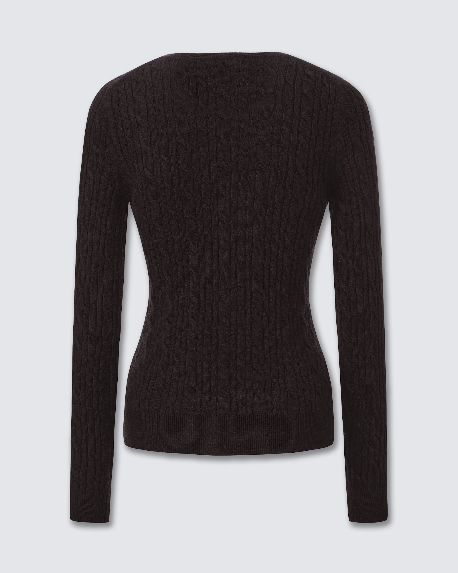 Women's 100% Pure Cashmere Cable Knit Crew Neck Sweater