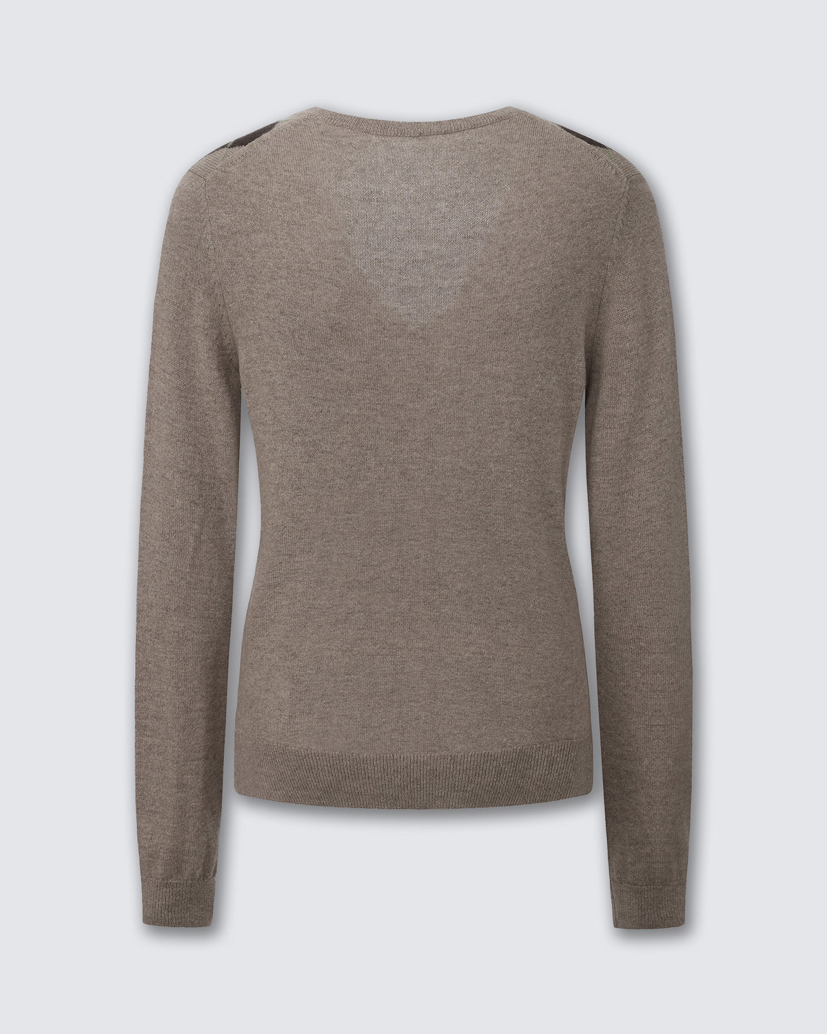 Women's 100% Pure Cashmere Argyle V-Neck Sweater