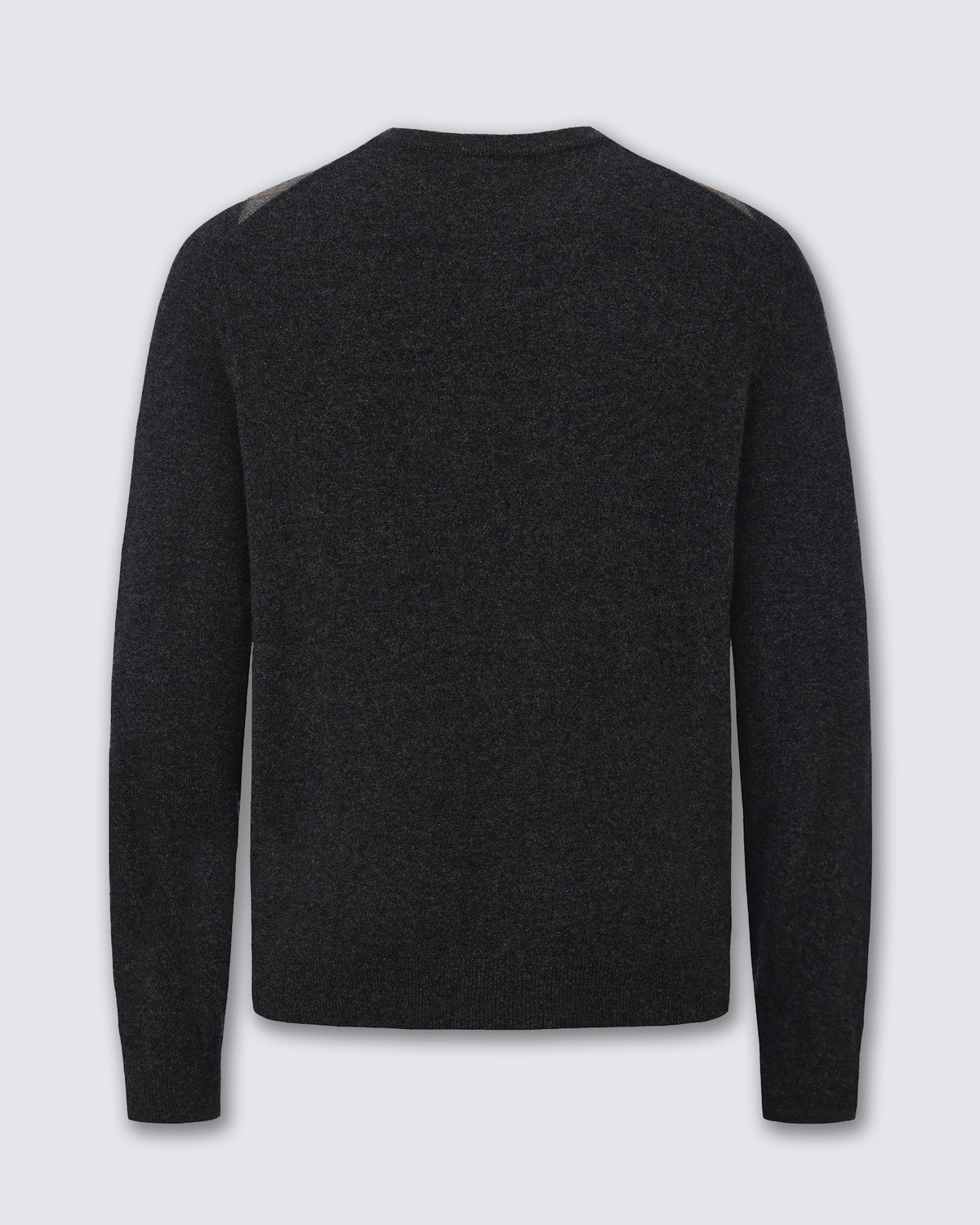 Men's 100% Cashmere Argyle Crew Neck Sweater