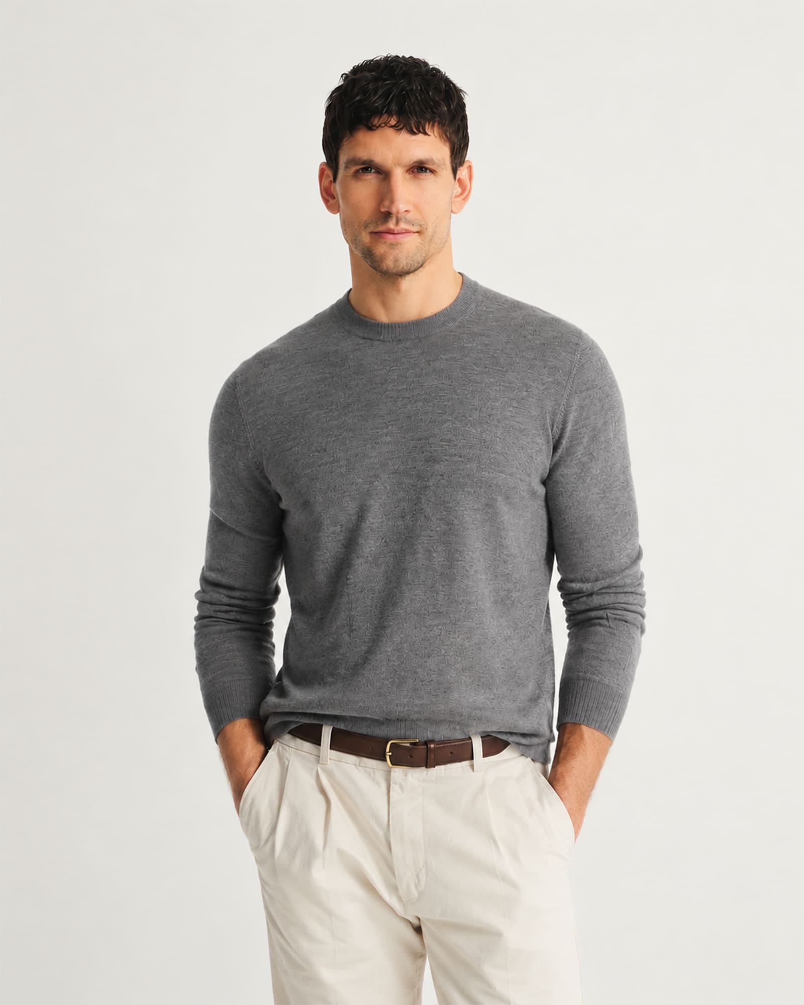 Lightweight 100% Cashmere Crewneck Sweater
