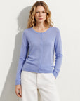 Lightweight Cashmere Silk Crew Cardigan