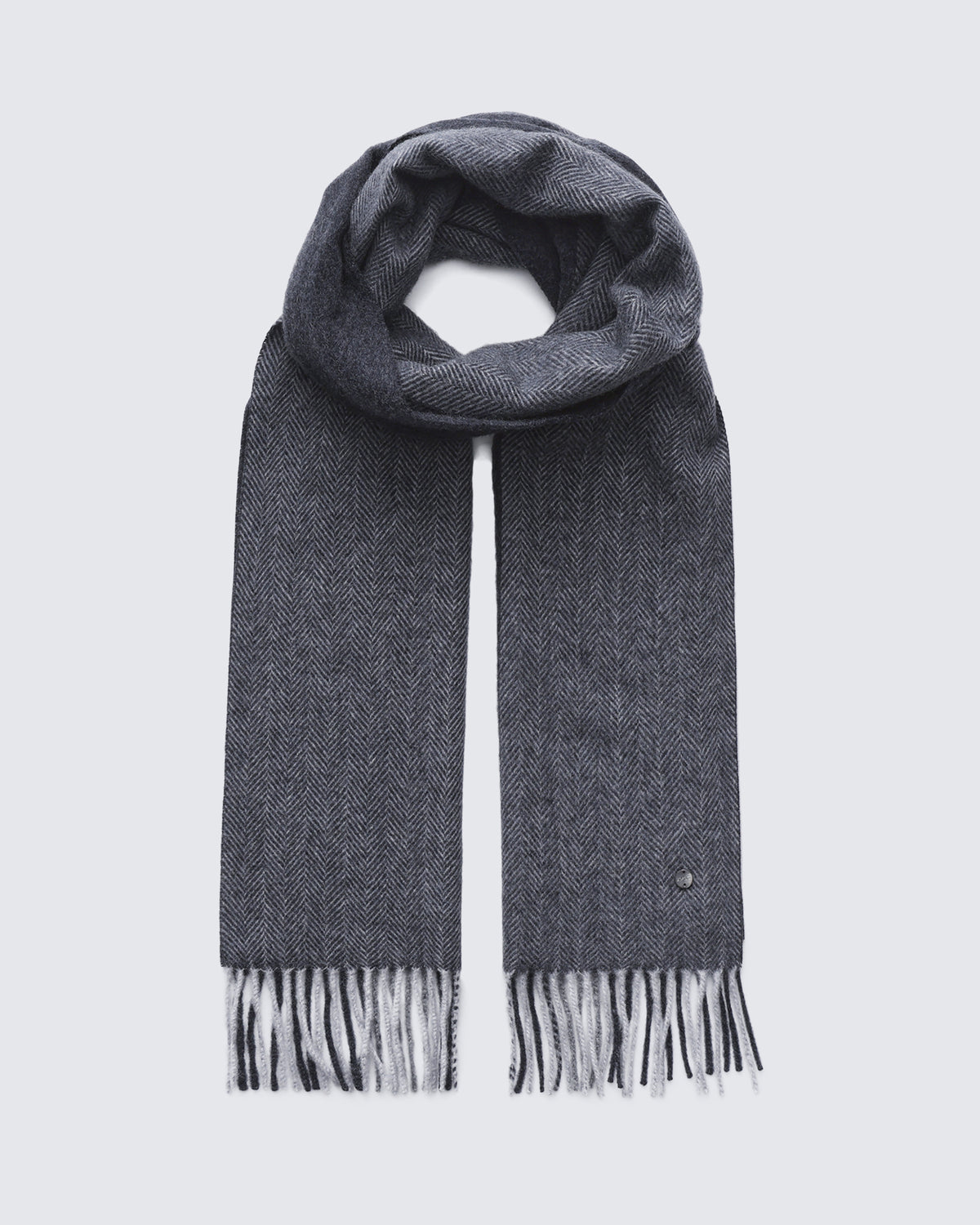 100% Pure Cashmere Brushed Herringbone Scarf