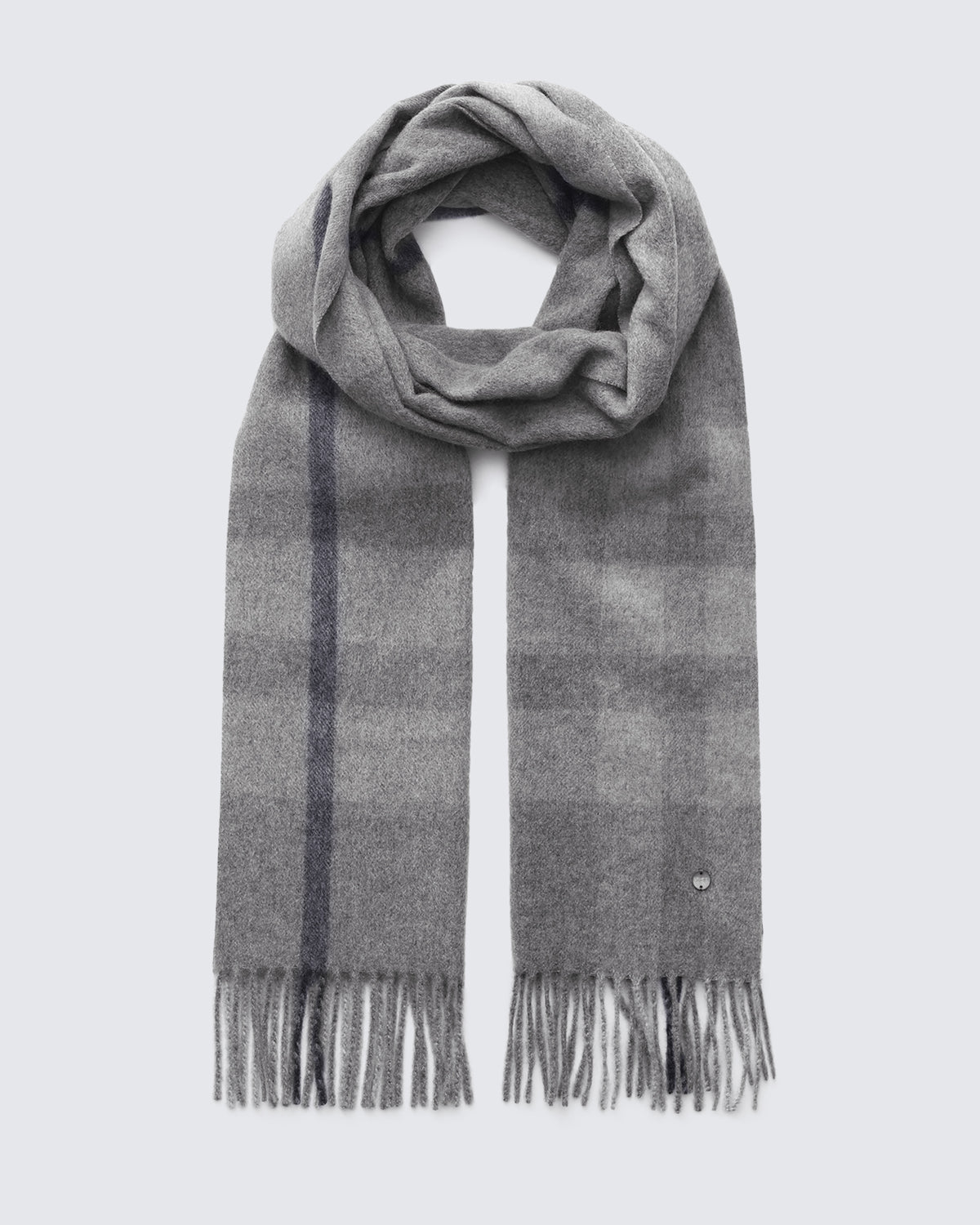 100% Pure Cashmere Brushed Check Scarf