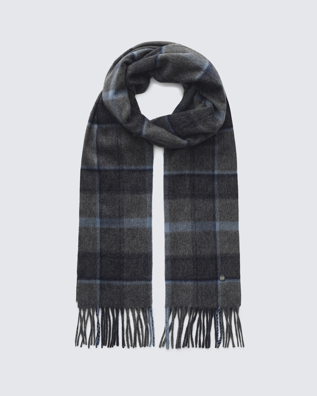 100% Pure Cashmere Brushed Check Scarf