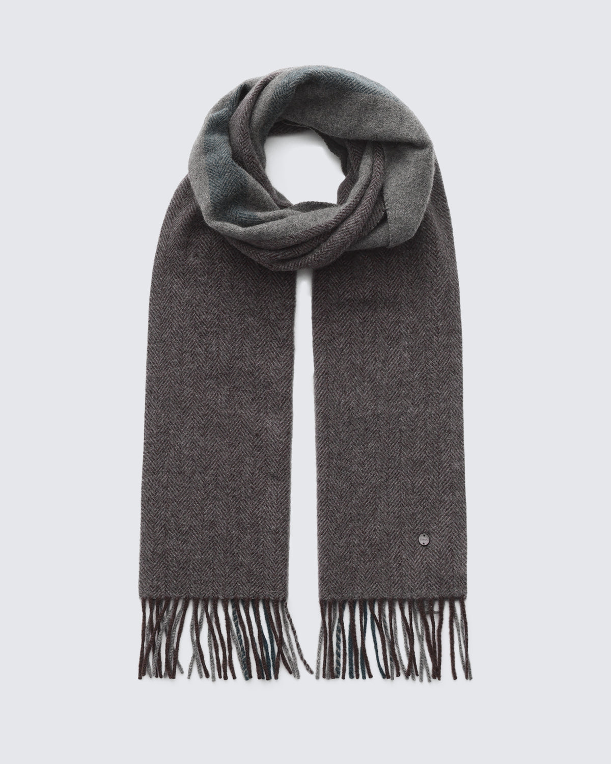 100% Pure Cashmere Brushed Herringbone Scarf