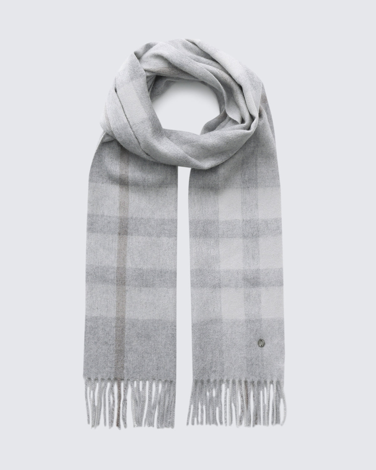 100% Pure Cashmere Brushed Check Scarf
