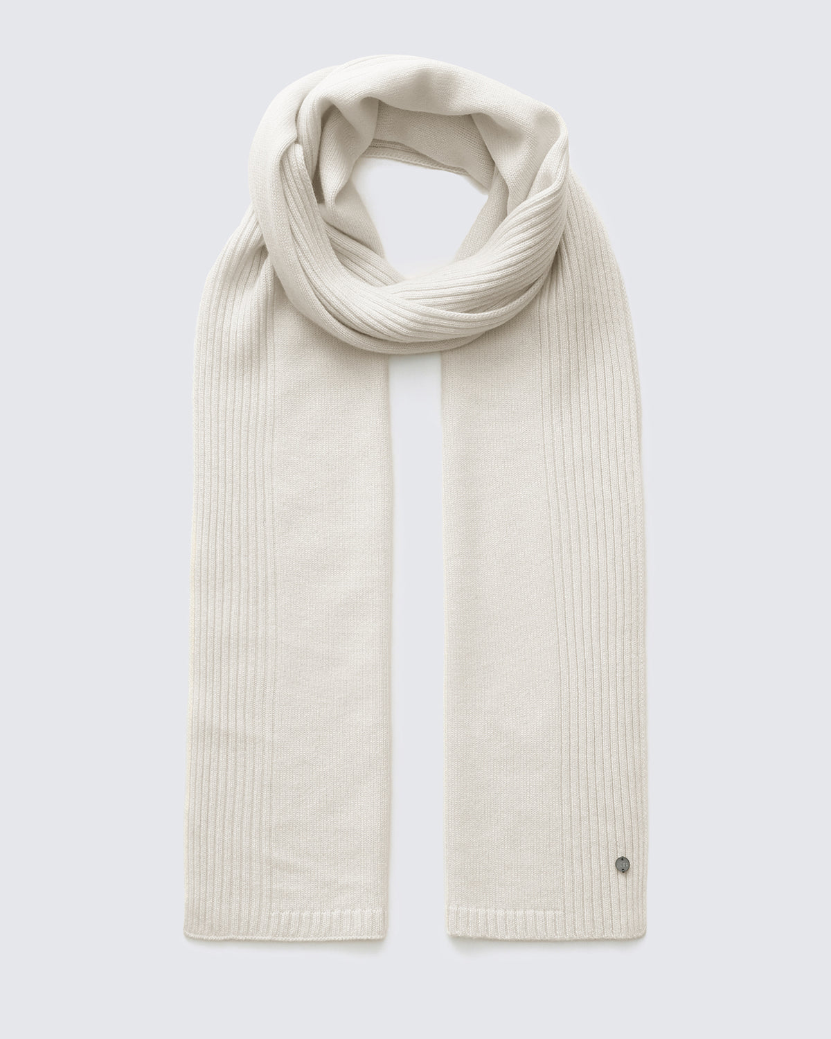 Women's 100% Pure Cashmere Ribbed Scarf