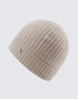 Women's 100% Pure Cashmere Ribbed Cuff Beanie