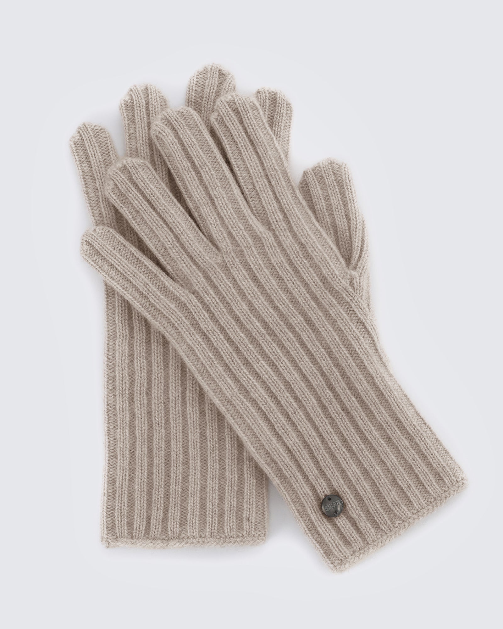 Women's 100% Pure Cashmere Ribbed Gloves