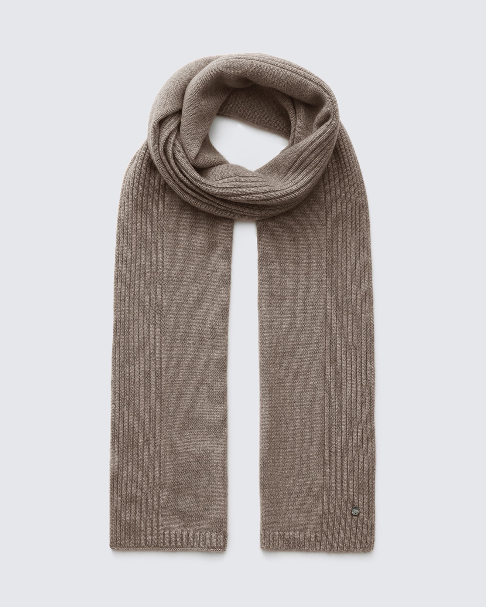 Women's 100% Pure Cashmere Ribbed Scarf