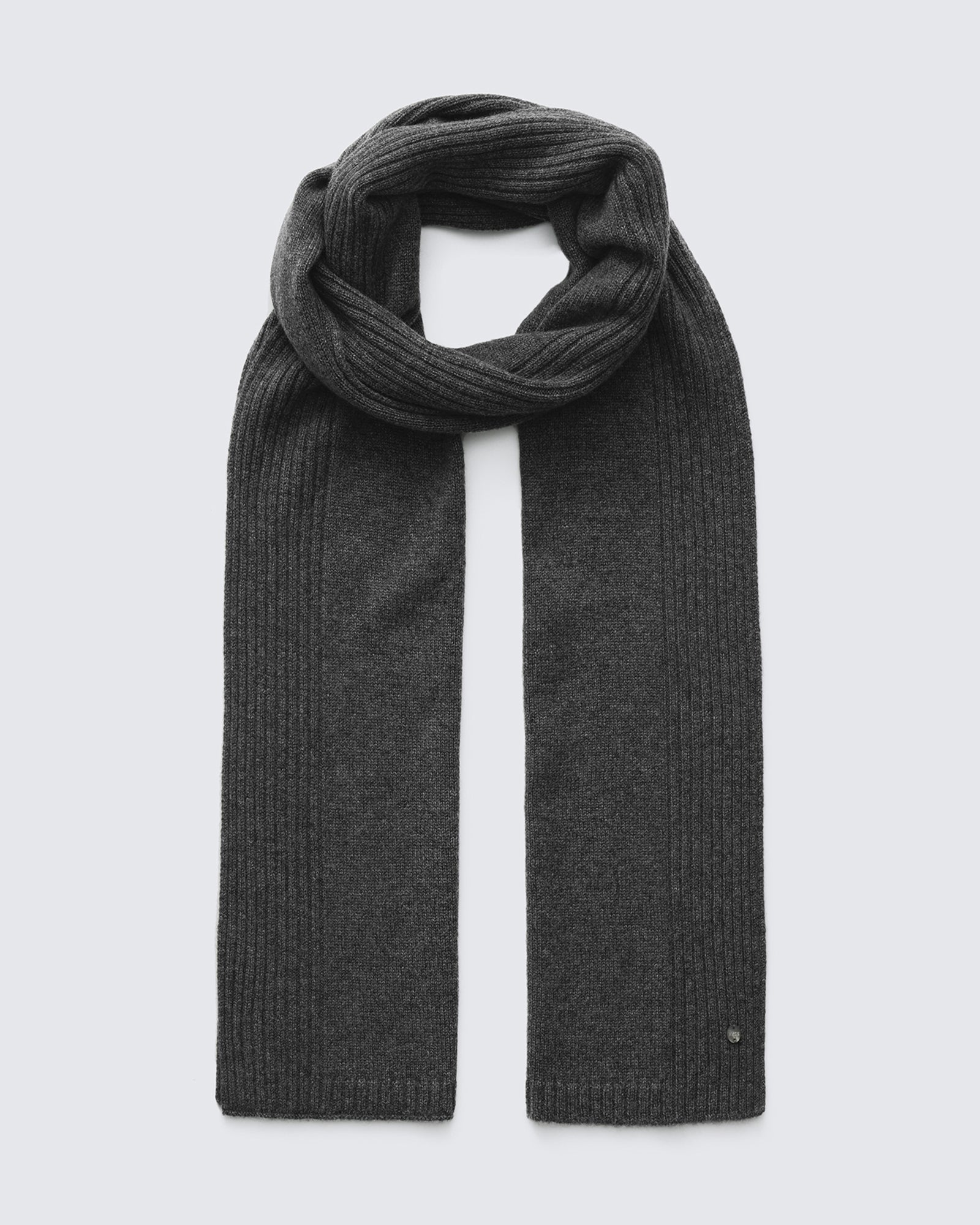 Women's 100% Pure Cashmere Ribbed Scarf