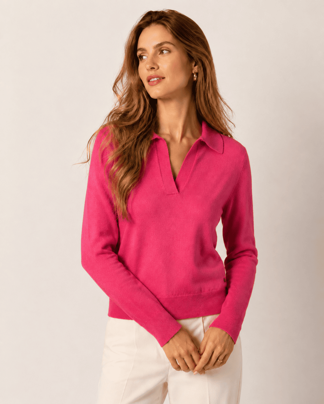 Ultra Soft Cashmere Polo Neck Sweater
