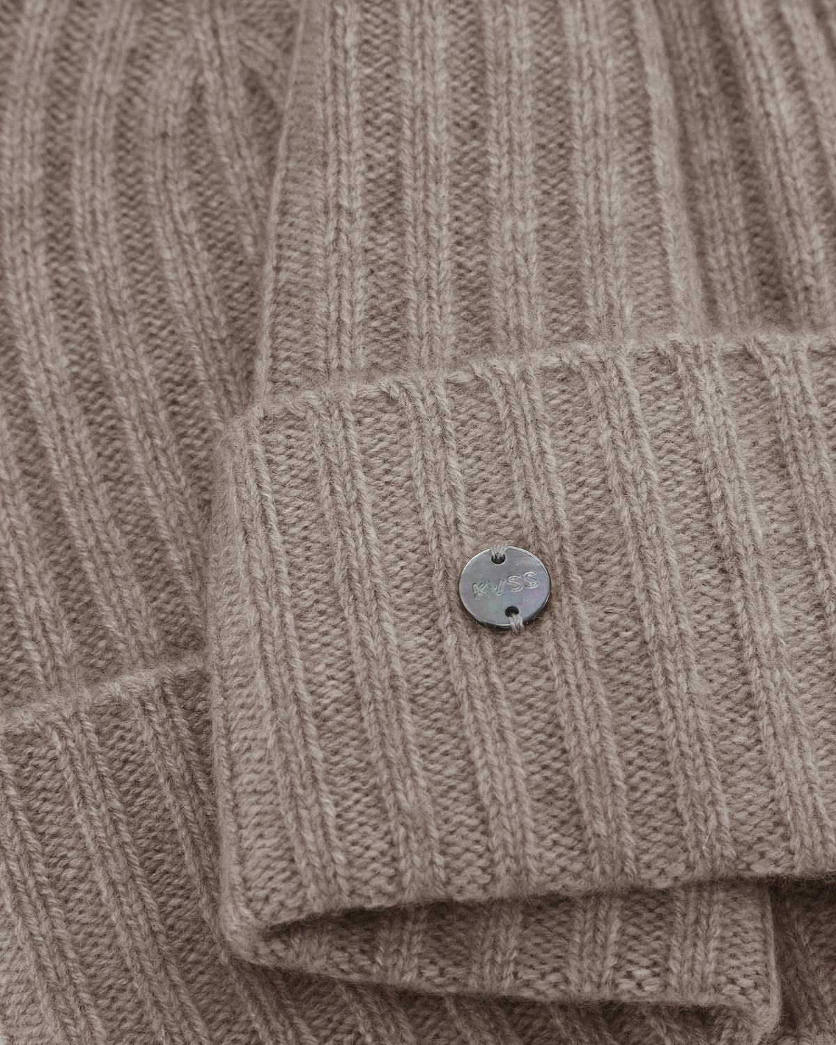 Women's 100% Pure Cashmere Ribbed Cuff Beanie