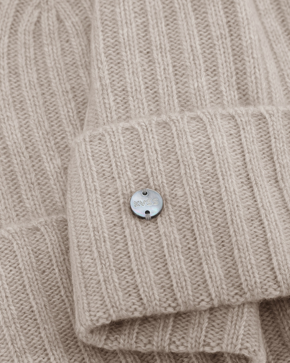 Women's 100% Pure Cashmere Ribbed Cuff Beanie