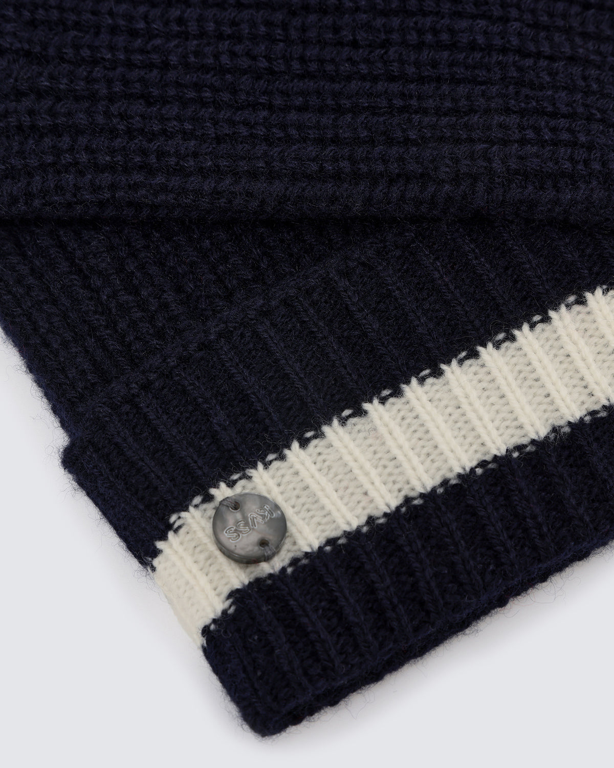 Wool-Cashmere Striped Ribbed Gloves