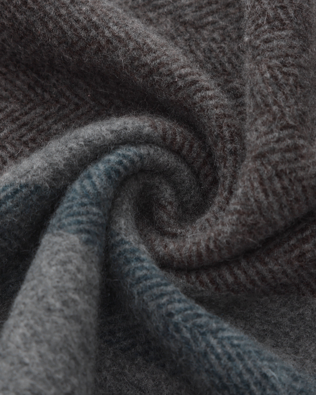 100% Pure Cashmere Brushed Herringbone Scarf