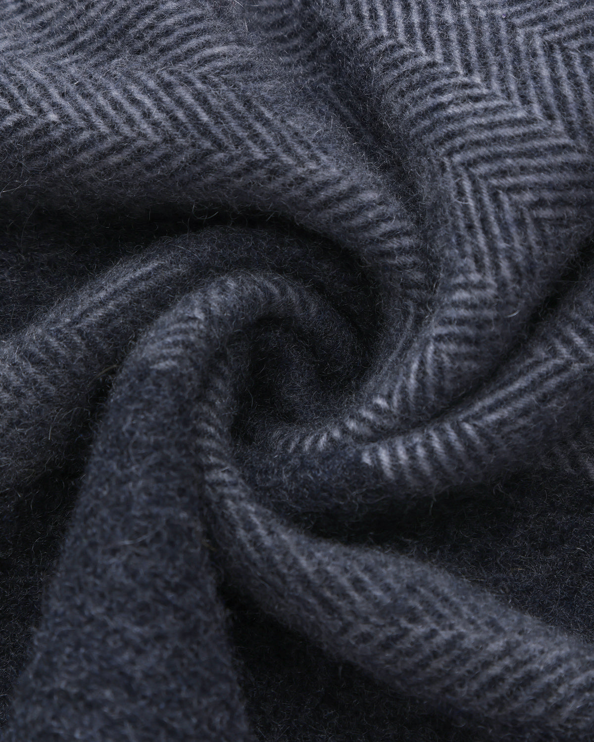 100% Pure Cashmere Brushed Herringbone Scarf