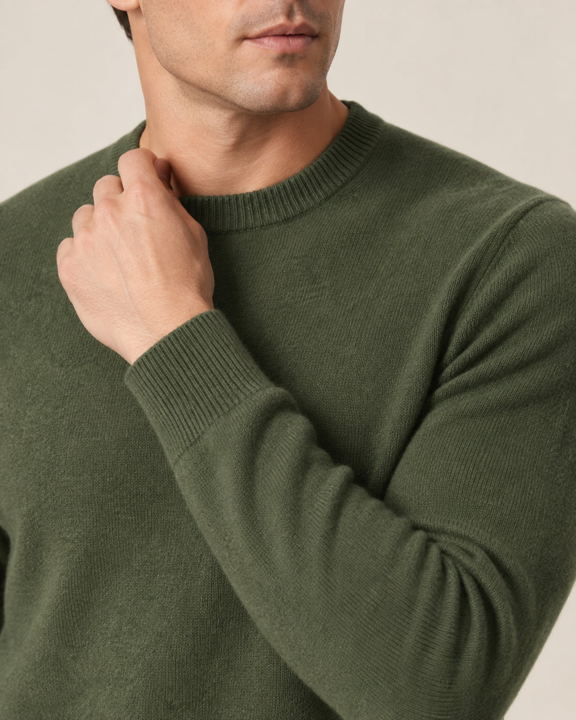 Luxe 100% Cashmere Crew Neck Sweater